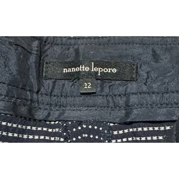 Nanette Lapore Navy Dot Print Pants Size‎ 12 - Picture 3 of 4